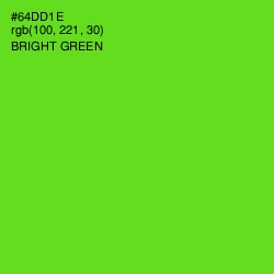 #64DD1E - Bright Green Color Image